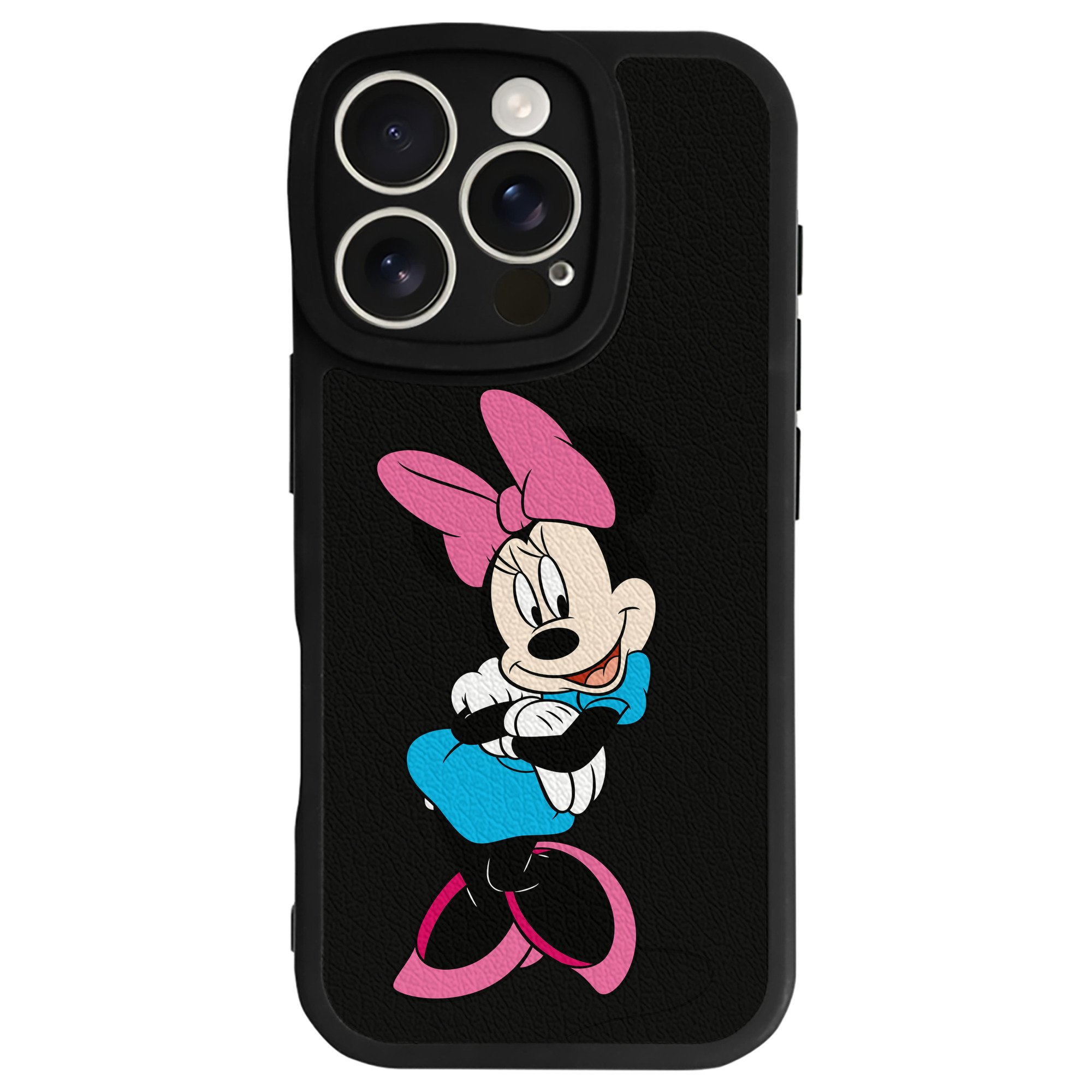 （画像用） ミッキーマウス Mickey Mouse 【iPhone 16シリーズ対応】シリコンスマホケース（レザー調） 材質：シリコン
